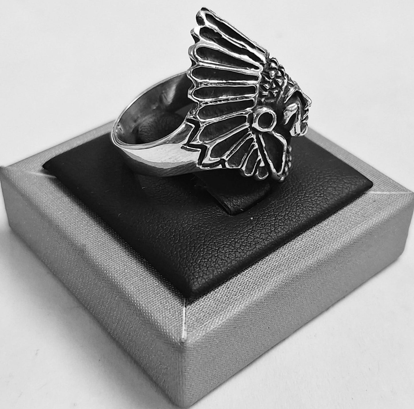 ANILLO INDIO EN PLATA LEY  925