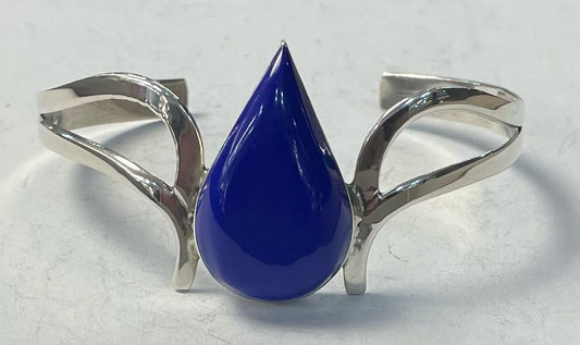 BRAZALETE CON LAPIZLAZULI  EN PLATA LEY 925